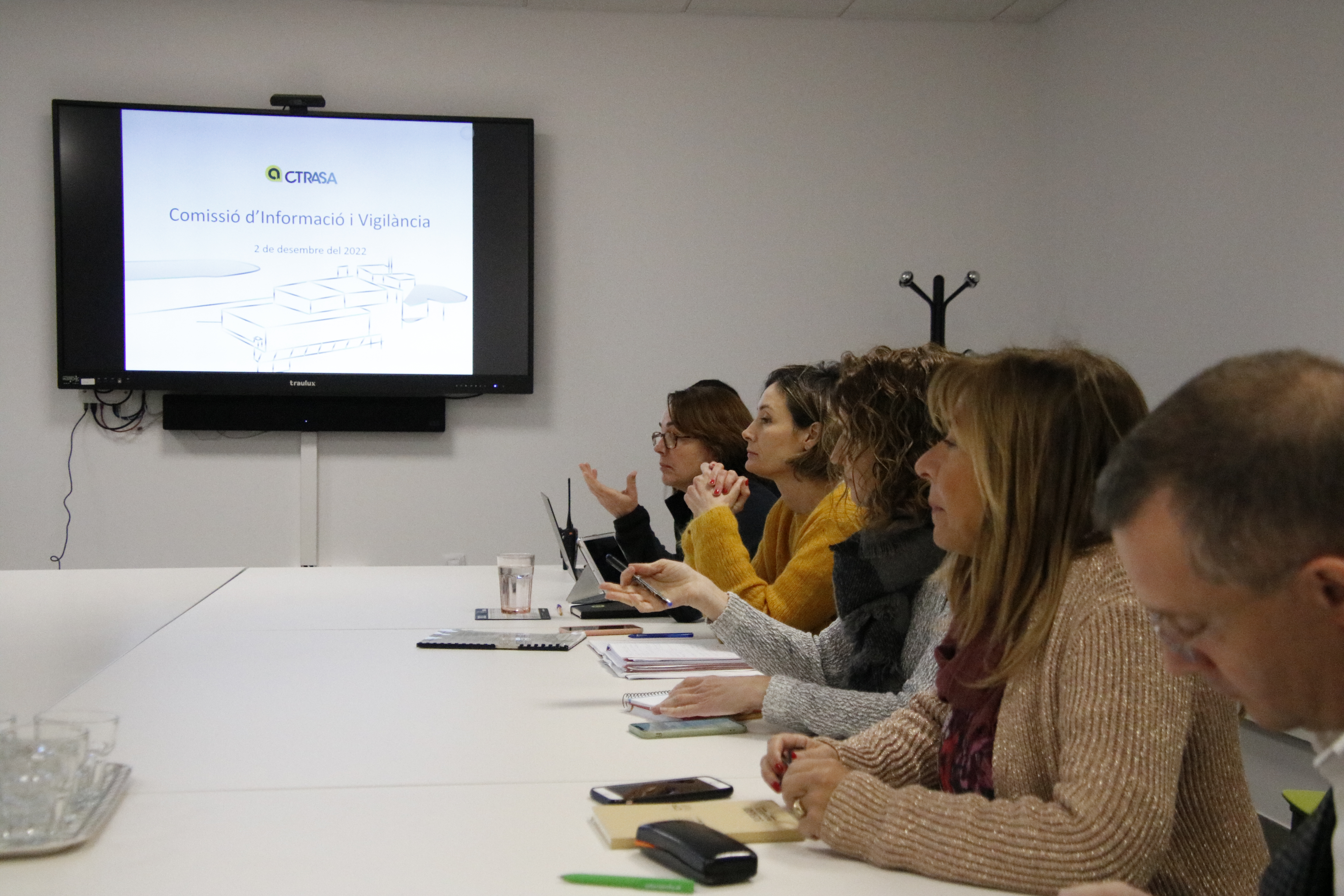 Rico, Ferrer, Calvó, Marsol i Majoral a la Comissió d'Informació i Vigilància del CTR