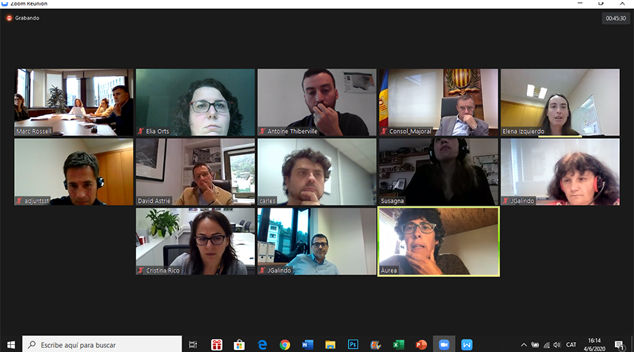 Els membres de la CIV reunits telemàticament Els membres de la CIV reunits telemàticament